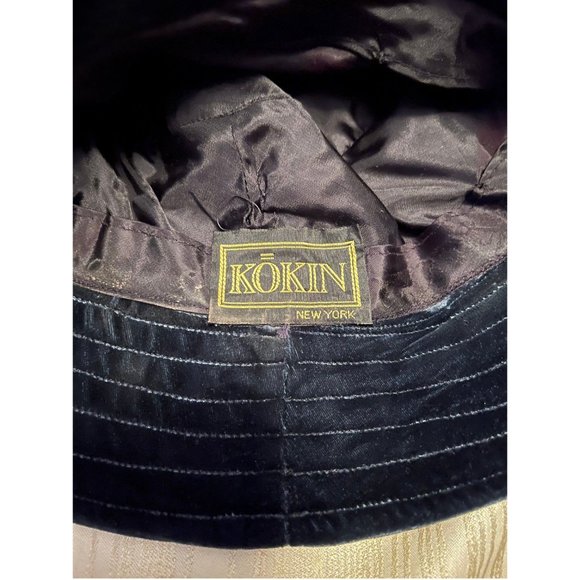 Vintage Kokin Ladies Fancy Boutique  Velvet and Velour Hat W/ Bow 7 1/8 57cm main image 2
